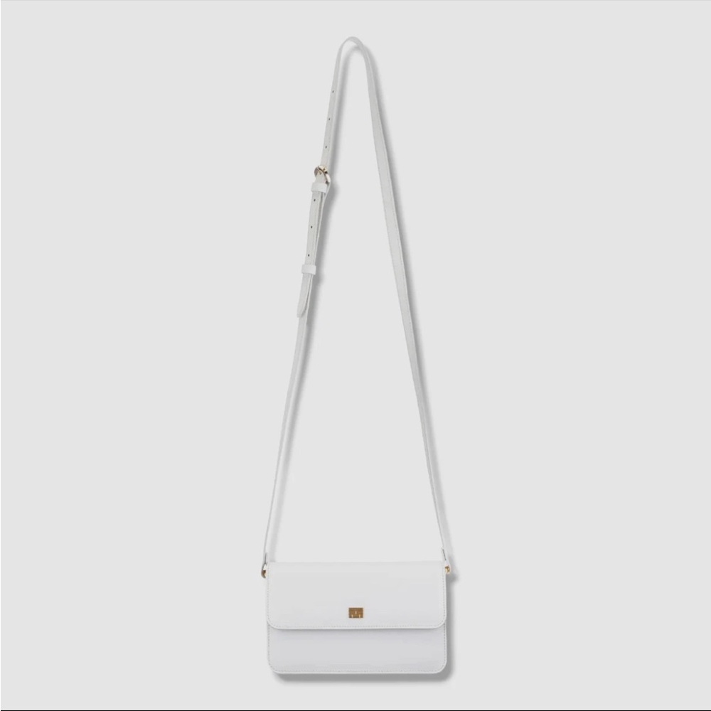 Frame Women's White Le Signature Mini Compact Leather Crossbody Bag NWT